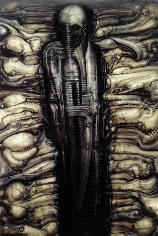 HPL_JDeLaughter's tweet image. 💀"The Samurai"🎨by H.R.Giger💀#Lovecraftian #HRGiger #biomechanical #HorrorArt #Horror #Scifi
