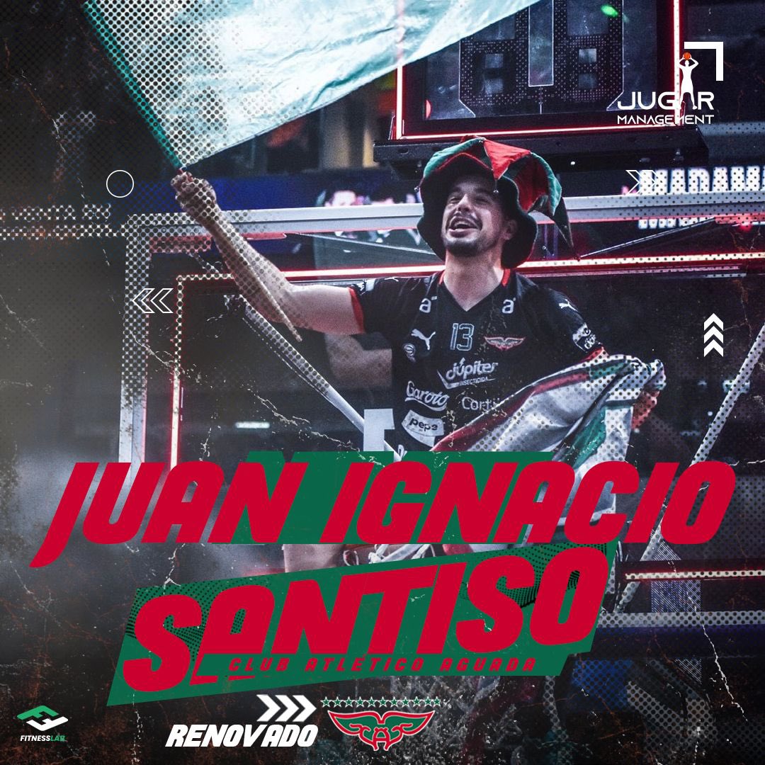 𝗝𝗨𝗔𝗡 𝗜𝗚𝗡𝗔𝗖𝗜𝗢 𝗦𝗔𝗡𝗧𝗜𝗦𝗢

✒️📑 <a href="/Aguada_oficial/">Club Atlético Aguada</a> 🔴🟢

<a href="/PituSantiso/">Juan Santiso</a> ➡️ el ©️apitán se queda en el campeón 🏆 <a href="/LUB_Uy/">Liga Uruguaya de Básquetbol</a> 🇺🇾🏀 
🔛 2024/2025 🤝🏻

#𝗘𝗾𝘂𝗶𝗽𝗼𝗝𝘂𝗴𝗮𝗿 🤜🏻🤛🏻🤩 
#𝗠𝗮𝗸𝗲𝗜𝘁𝗛𝗮𝗽𝗽𝗲𝗻 🗺️🖊🌎