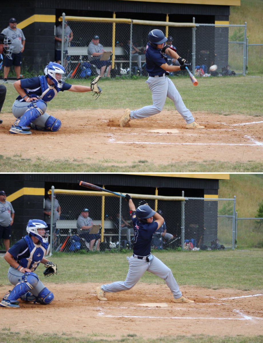 Potomac Valley American Legion Post 64’s Tyson Arnold smashed a two-run home run against Cumberland Post 13 <a href="/MFLD_Athletics/">Moorefield Yellow Jackets Athletics</a> <a href="/TysonArnold15/">Tyson Arnold</a> <a href="/GarrettLakers/">Garrett Lakers</a> <a href="/arychwal/">Alex Rychwalski</a> <a href="/GEaganPXP/">WCBC - Garrett Eagan</a>