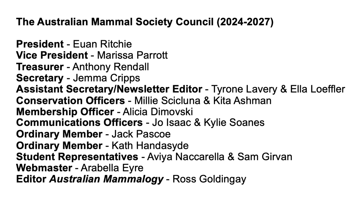 drmparrott's tweet photo. I am thrilled &amp; honoured to be voted in as the new Vice President of the Australian Mammal Society! I've been a member for over 20 years &amp; am passionate about Australia's marvellous mammals 🐭🐨🦇🐕🐬
 I'm excited to work with such an awesome team 💕🥂 @AusMammals 
@ZoosVictoria https://t.co/HGdFPk1TnI