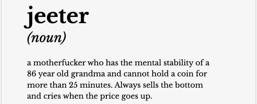 The market currently 💀