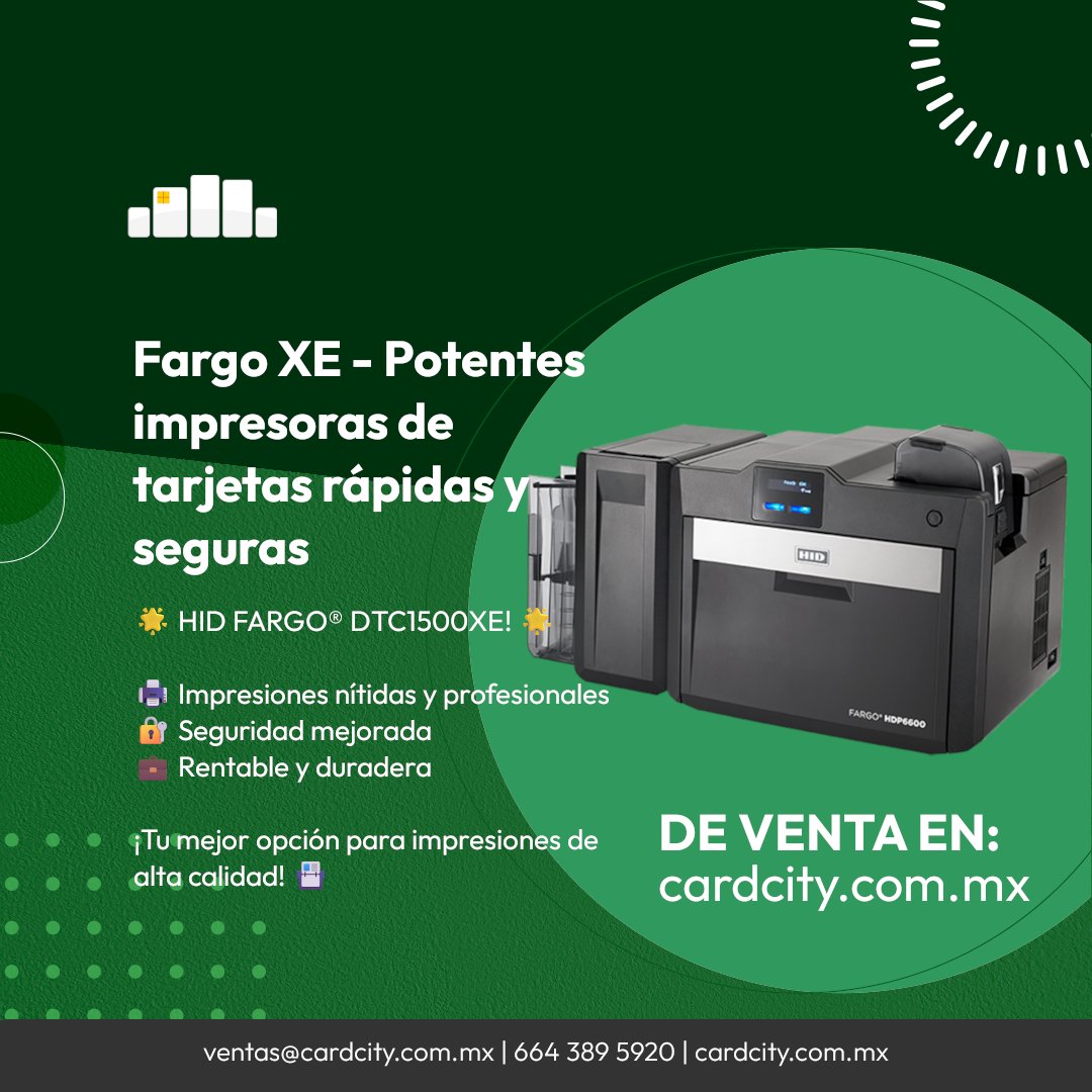 CardCityMexico's tweet photo. Te invitamos a conocer la impresora Fargo DTC1500XE https://t.co/1o4PtD5vVG