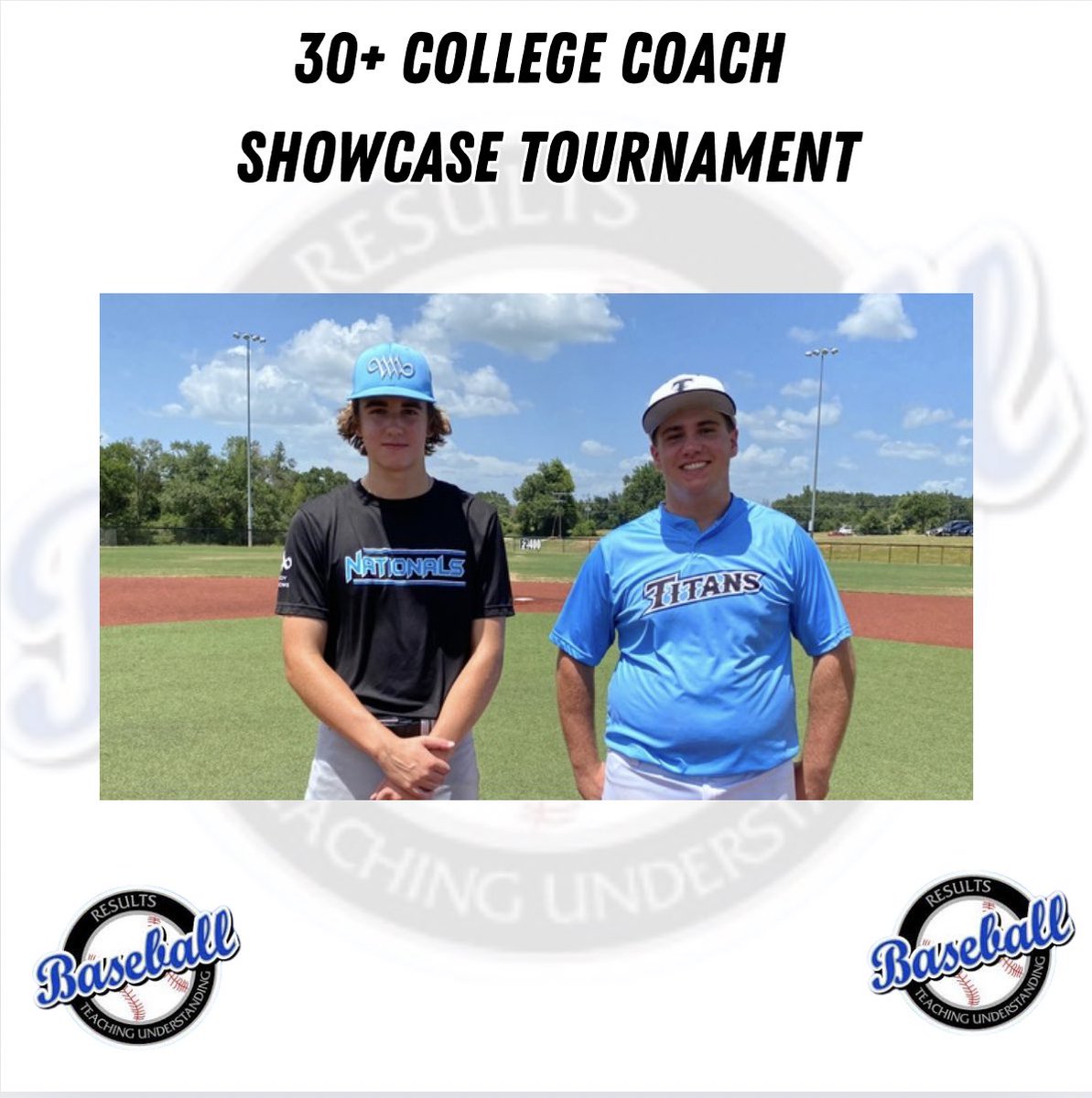 RBTournaments.com
30+ College Coach Showcase Tournament

Woody Meadows Nationals
🆚
Titans TX American

PoG: Caleb Murphy 4.1 IP, 5 K, 1-2, RBI
Evan Daly 2-2 

⚾️ 30+ College Coaches Attending and Meeting with ALL Teams ⚾️

#RBTournaments