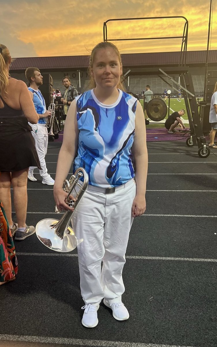 Nina Knific (@nknific) on Twitter photo an update for all my twitter people
I’m halfway through <a href="/SoundSport/">SoundSport</a> season and finally, at 35 years old, got to experience my mom yelling my name in the stands, cheering me on, and taking a picture of me in uniform with my instrument 🎺 an update for all my twitter people
I’m halfway through <a href="/SoundSport/">SoundSport</a> season and finally, at 35 years old, got to experience my mom yelling my name in the stands, cheering me on, and taking a picture of me in uniform with my instrument 🎺