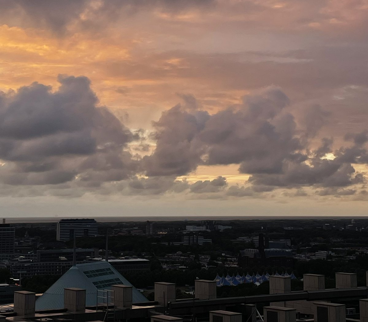 the sky over the North Sea