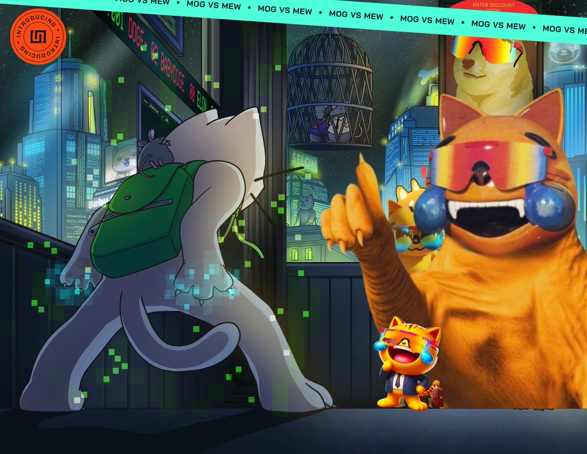 infinex's tweet image. Meme Wars: Day 1
@MogCoinEth $MOG vs @MewsWorld $MEW

The community that deposits the highest dollar value today will win a 100% Craterun boost.

Craterun is your gateway to the Infinex Patron NFT.
📦 infinex.xyz/craterun