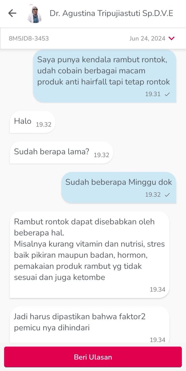 reorientasi's tweet photo. Masalah rambut rontok ku muncul lagi, akhirnya coba Konsul lewat halodoc. 

Di sesi konsultasi, dijelasin alasan rambut rontok sampai tips memilih haircare. Beneran ngebantu sih jadi tau apa yang harus dipake biar gak makin rontok👏🏻👍🏻 https://t.co/BeVK0x6T0V