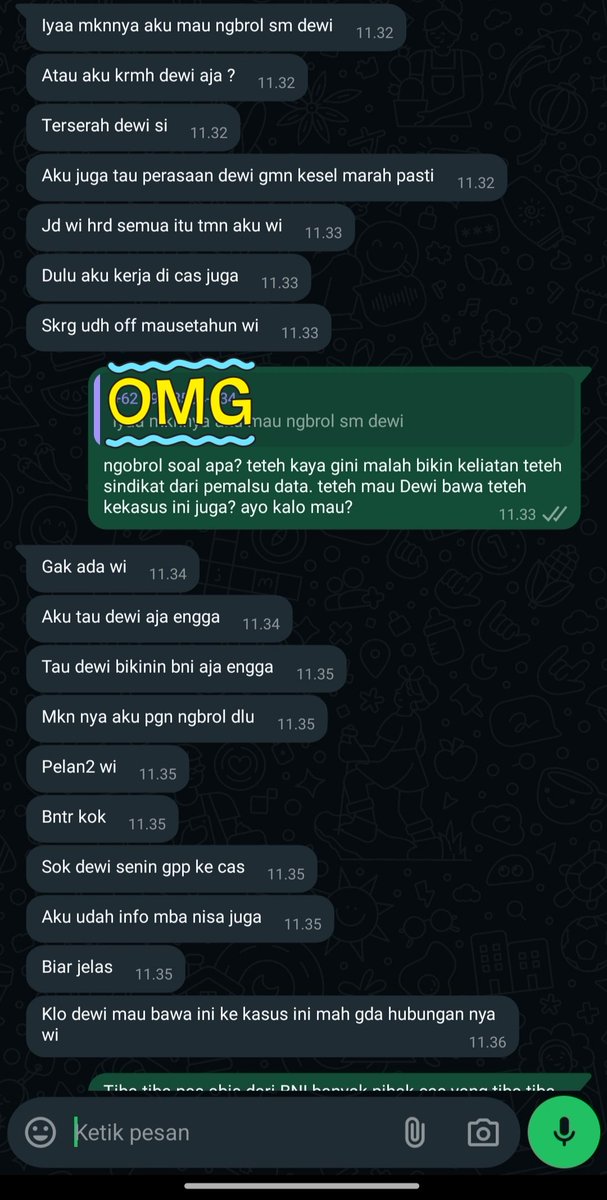 deeewrahmawati's tweet photo. Si temen HRD ngechat akuuu, dan selalu mau pada kerumah😭 Btw aku gapernah mention nama si mba n1sa tapi dianya yang sendiri yang bawa bawa🤣😭 https://t.co/mAqFziQXkq