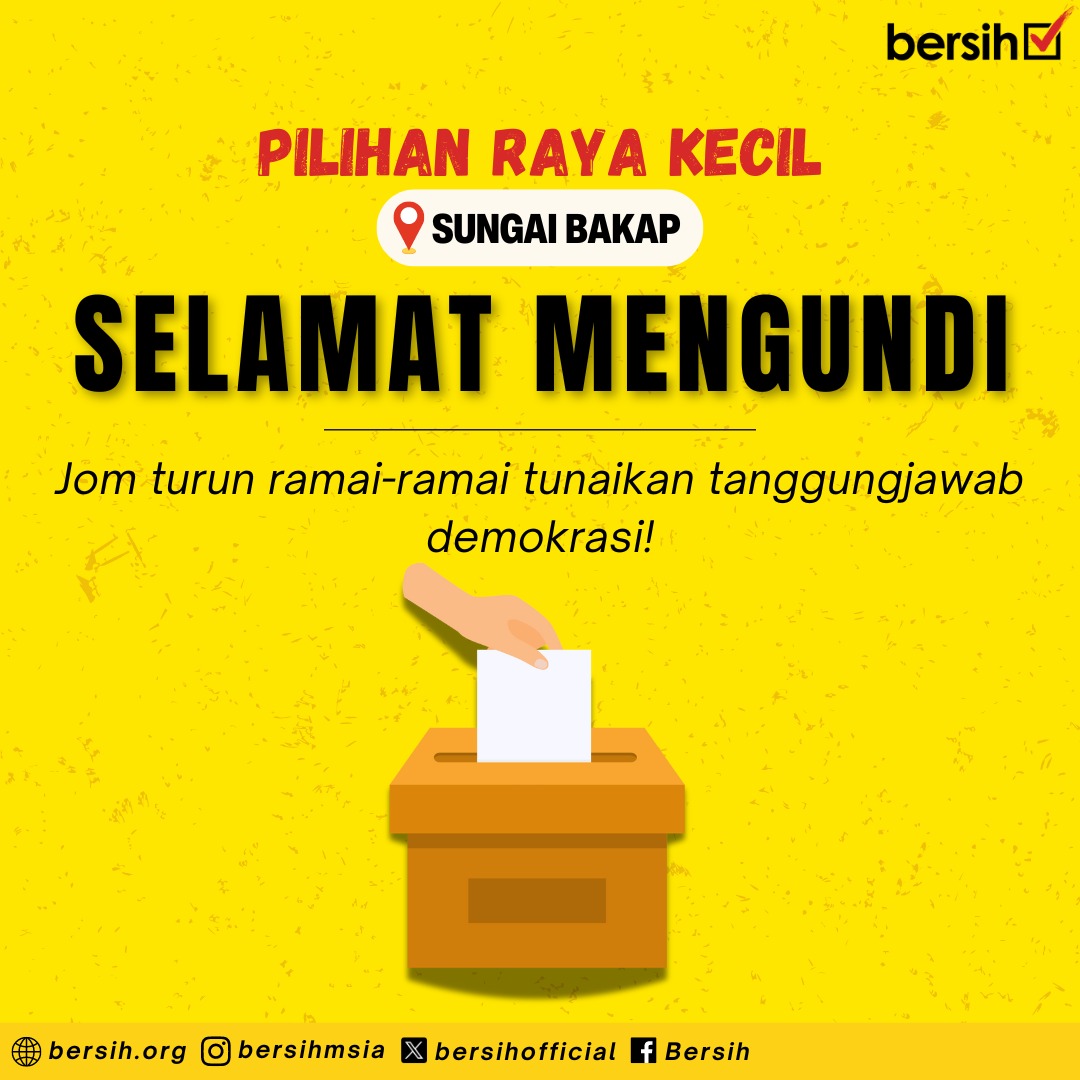 Selamat Mengundi! Tunaikan tanggungjawab anda 💪🏼
