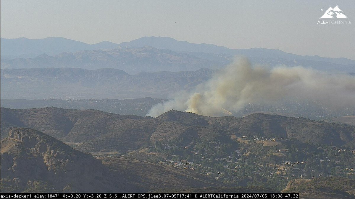 #RanchoFire: Per copter 5 the fire is 5 acres moving east at a moderate speed. Potential for impact to structures in within an hour.
