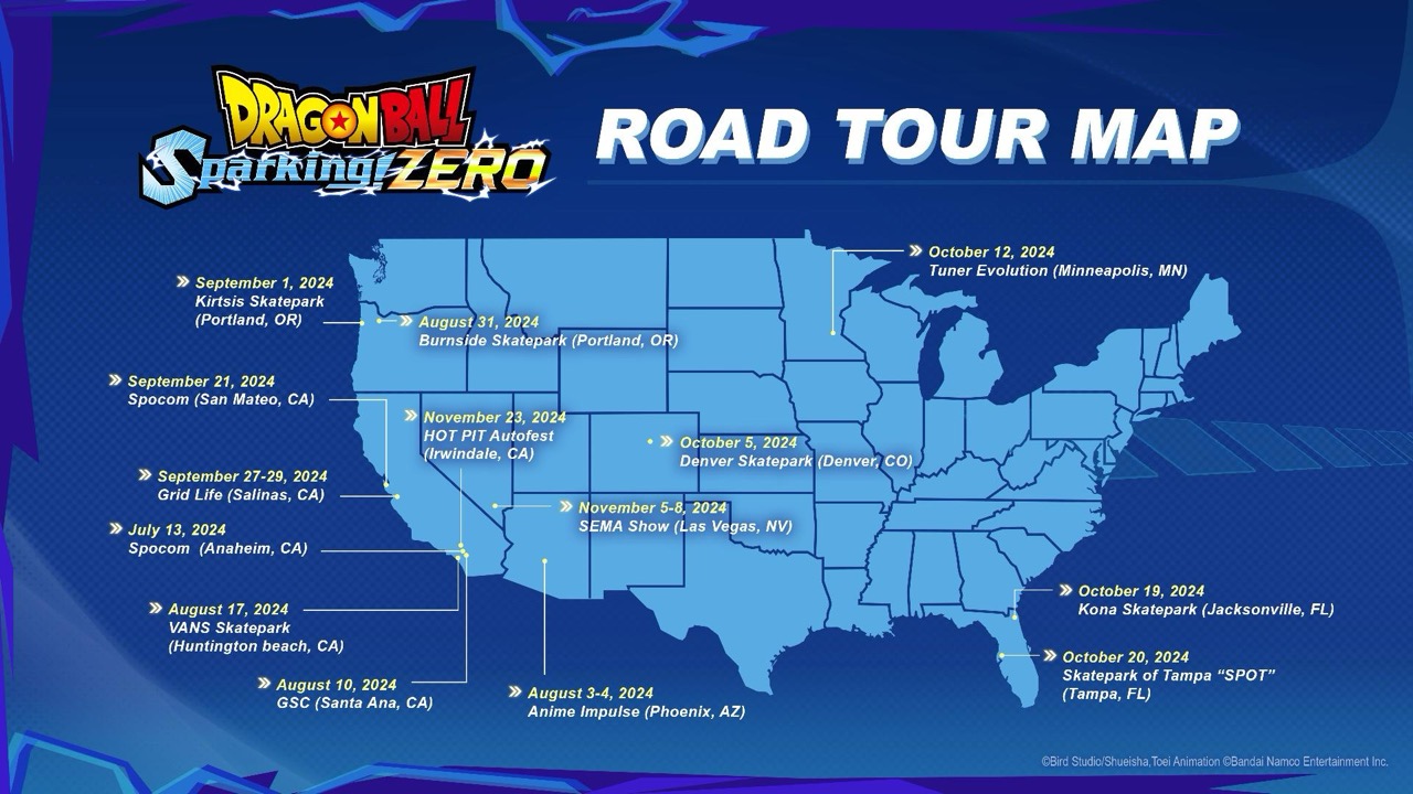 Bandai Namco US on X: &ldquo;DRAGON BALL: Sparking! ZERO Road Tour just 