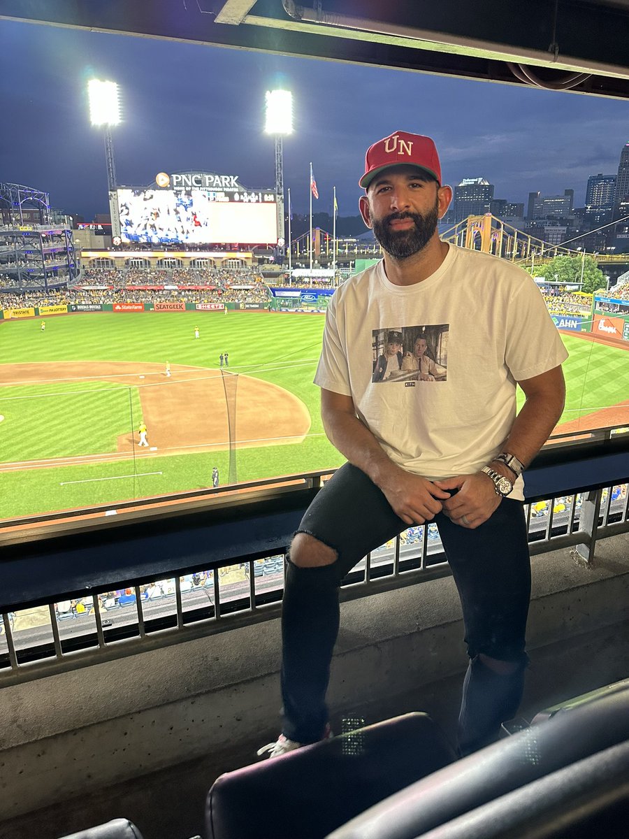 Jimmy T (@jimmytrdinich) on Twitter photo Of course the <a href="/Pirates/">Pittsburgh Pirates</a> tied the club record with 7 home runs in the game tonight. HR champ <a href="/JoeyBats19/">Jose Bautista</a> was in the house! Of course the <a href="/Pirates/">Pittsburgh Pirates</a> tied the club record with 7 home runs in the game tonight. HR champ <a href="/JoeyBats19/">Jose Bautista</a> was in the house!