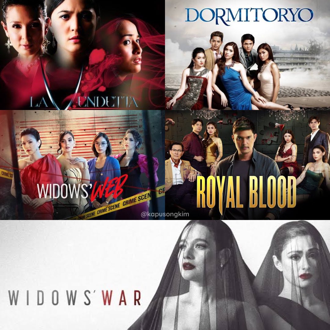 kapusongkim's tweet photo. Indeed, the Home of Filipino Murder Mysteries! π€β€οΈ
#LaVendetta (2007)
@MercadoJen #JeanGarcia
#Dormitoryo (2013)
@loyoung
#WidowsWeb (2022)
@minavillarroel @ashleyortega
#RoyalBlood (2023)
@dingdongdantes
@whianwamos @meganbata
#WidowsWar (2024)
#BeaAlonzo #CarlaAbellana https://t.co/0ZNVkUSZyI