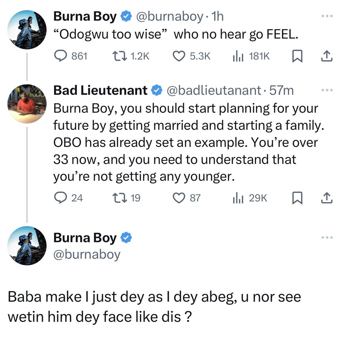 thesheddyking's tweet image. Burna don kee me this morning 😭