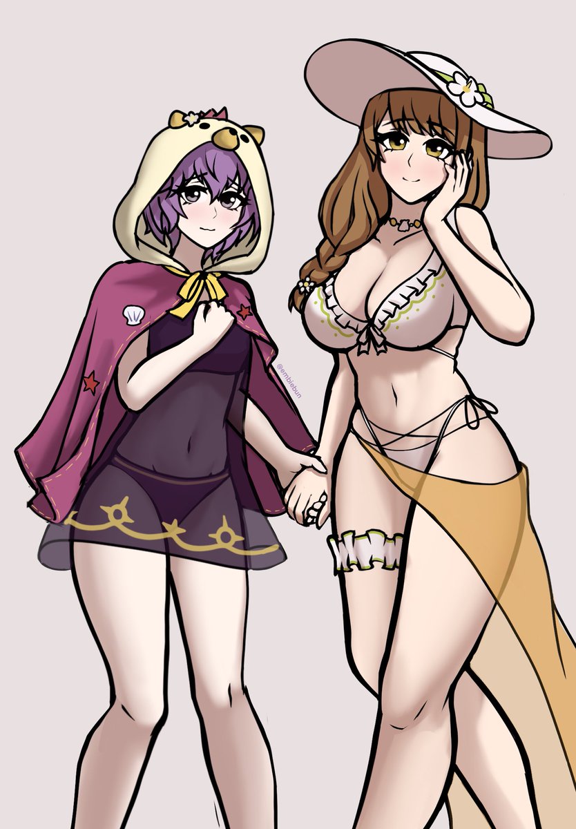 embiebun's tweet photo. Summer Goldmary and Bernadetta 💜🧡

#FEHeroes https://t.co/2ZSY5mgEbh