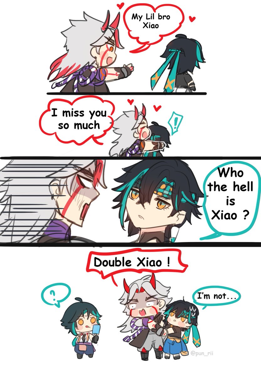Itto and his lil bro !? #itto #xiao 😅