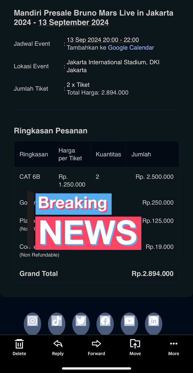 katlineun's tweet photo. WTS BRUNO MARS JAKARTA
🎫CAT 6B - 2 Tix
🎉13 Sep 2024
💸3jt 2tix
✅Bisa COD jakarta
✨Milik Pribadi
#brunomars #zonauang https://t.co/IK8F6XvkKw