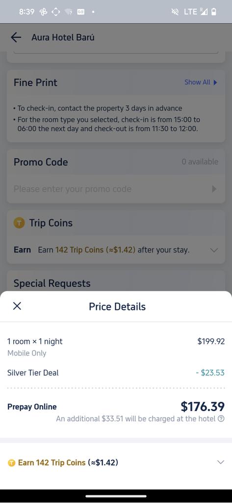 pabloviola's tweet photo. Don't use @Trip https://t.co/EwAtNZykOs During the booking process you are guided to believe you are prepaying for everything, just to find out there are extra fees due at the hotel. I've got charged $250 extra because of my son, even though I considered a child on the booking https://t.co/T1JN9O60VA