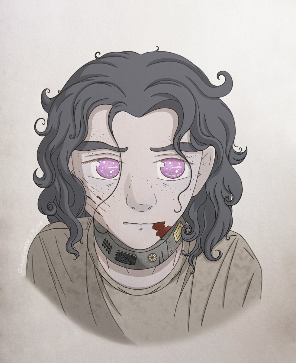 PulseWithAGhost's tweet photo. [Colouring fixed] This is Chloe Fallows, one of my forum roleplay OCs!✨First full attempt at illustrating the 5-foot demon-tailed alien boy ~ https://t.co/KG69hLkYy8