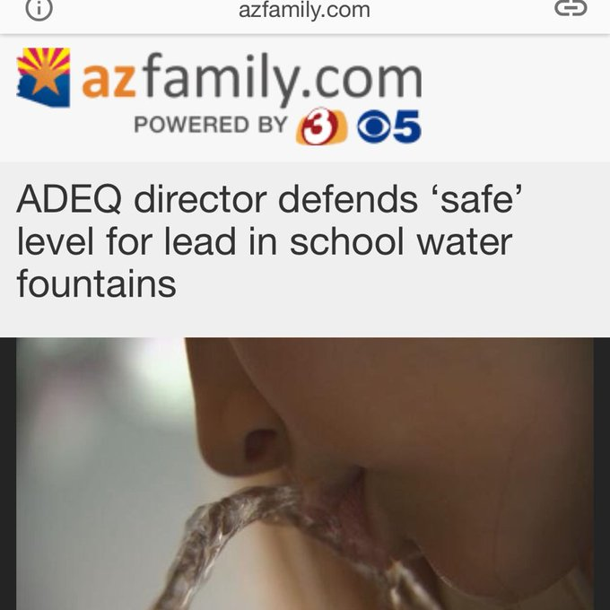 SafeH2o4Schools's tweet photo. Arizona already cut out science.

We have a "safe" amount of lead for children. https://t.co/mNz3S0vg7e