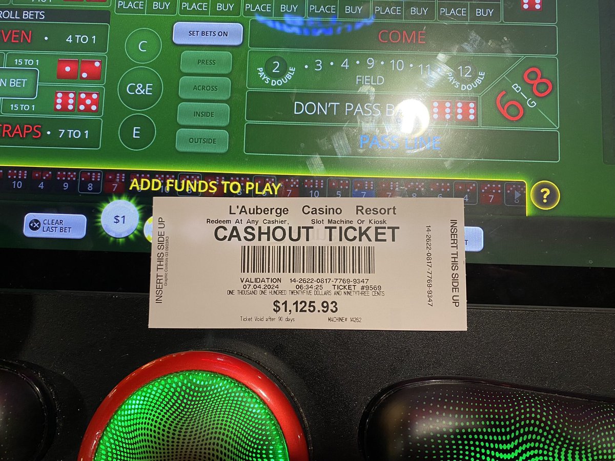 calangamble's tweet photo. Well, a $1 lucky shooter bet turned into $1k! @LAubergeLC #bubblecraps #craps https://t.co/7xp8VXgqox