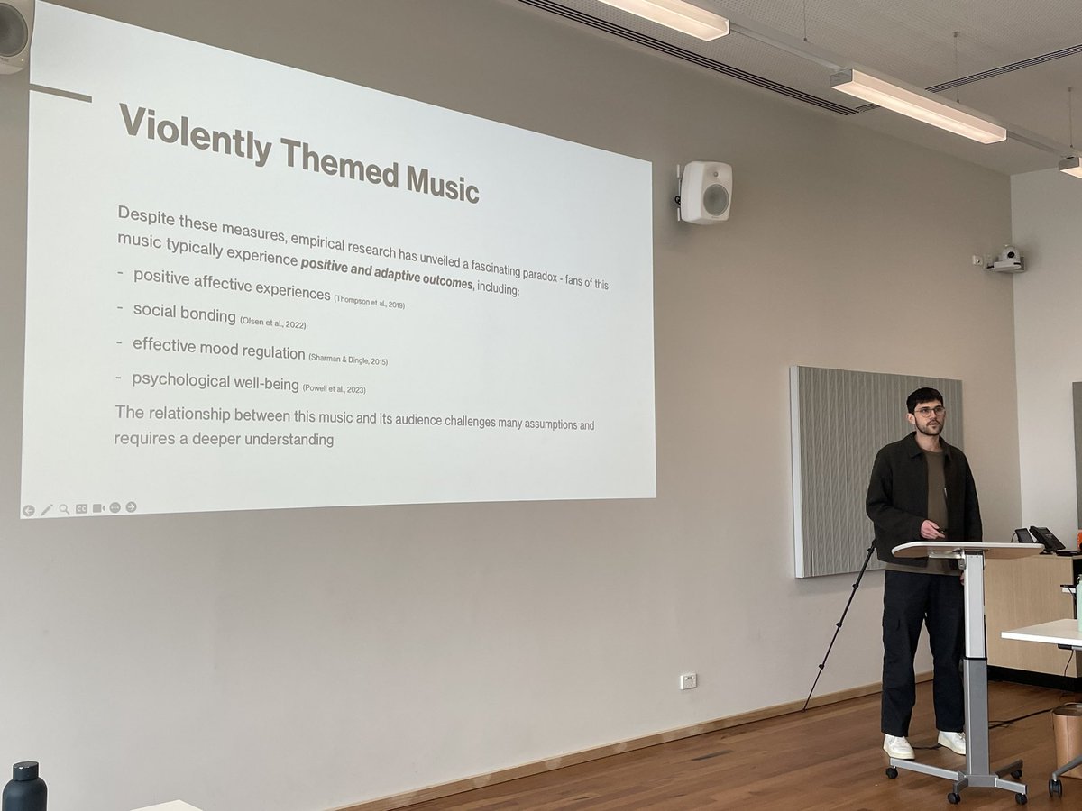 Hannah Taylor (@hannerism) on Twitter photo Following on from <a href="/KailaPutter/">Kaila Putter</a> ‘s fantastic work is a fascinating talk by <a href="/MerrickPowell/">Merrick Powell</a> on the attraction to violent themes in music <a href="/AusMusPsySoc/">AMPS</a> <a href="/escom_12/">ESCOM12</a> #AMPS2024 Following on from <a href="/KailaPutter/">Kaila Putter</a> ‘s fantastic work is a fascinating talk by <a href="/MerrickPowell/">Merrick Powell</a> on the attraction to violent themes in music <a href="/AusMusPsySoc/">AMPS</a> <a href="/escom_12/">ESCOM12</a> #AMPS2024