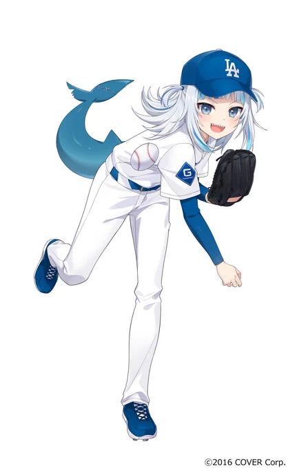  #hololiveDodgers ロサンゼルス・ドジャースとホロライブプロダクションのコラボ企画「hololive night」のKVとしてぐらさん、ぺこらさん、すいせいさんの"ドジャースユニフォーム姿"を描かせていただきました!このような大きな企画で描くことができて光栄です!ぜひご覧ください! 