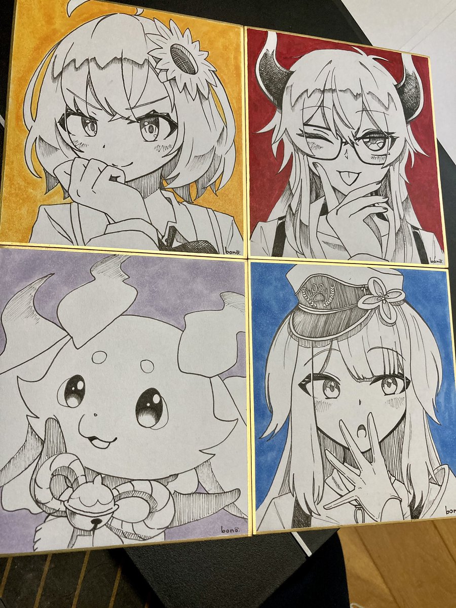 #にじそうさく09 に持ってく色紙です
1枚500円です🙌 