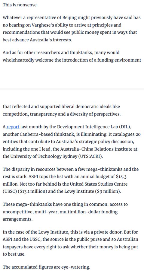 James Laurenceson 罗震 @j-laurenceson.bsky.social (@j_laurenceson) on Twitter photo A commentary piece from me in today's <a href="/canberratimes/">Canberra Times</a> on the #Varghese review of 🇦🇺 taxpayer funding for strategic policy work. As a recent report by <a href="/devintellab/">Development Intelligence Lab</a> concluded: "The Varghese Review could inspire the incubation of a public policy ecosystem that is more plural,...(1/2) A commentary piece from me in today's <a href="/canberratimes/">Canberra Times</a> on the #Varghese review of 🇦🇺 taxpayer funding for strategic policy work. As a recent report by <a href="/devintellab/">Development Intelligence Lab</a> concluded: "The Varghese Review could inspire the incubation of a public policy ecosystem that is more plural,...(1/2)
