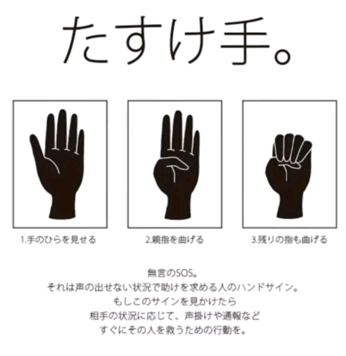 sos ハンド サイン