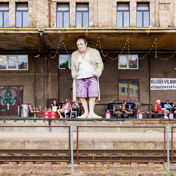 Vilnius, Lithuania. Home of the Tony Soprano sculpture