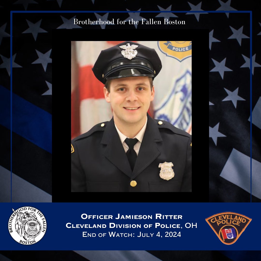 While many may have been enjoying Fourth of July celebrations, the country lost another hero. Officer Jamieson Ritter, of the Cleveland Division of Police in Ohio, was shot and killed at about 1:00am while attempting to arrest a wanted subject on July 4, 2024. 

Rest in peace💙🙏🏻
