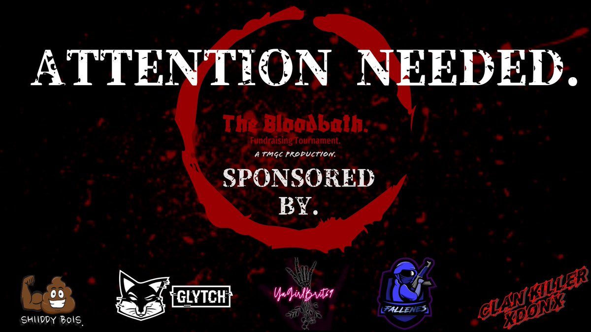 THE MEAT. A World of Entertainment. (@themeattmw) on Twitter photo βΌοΈβΌοΈCONTENDER ANNOUNCEMENTβΌοΈβΌοΈ
*RESPONSE NEEDED ASAP*
THE BLOODBATH FUNDRAISER TOURNAMENT. Produced by TMGC and sponsored by <a href="/Og_Don5/">α΄±βΏα΄° xDONx</a>, <a href="/Fallen_ES/">Fallen Esports</a> X <a href="/GLYTCHEnergy/">GLYTCH Energy</a>, <a href="/YaGirlBrit69/">TMW | YaGirlBrit69</a> & SHIIDDY BOIS - discord.gg/9bAUMKmWFA
PLEASE USE CODE "StayFallen" FOR A MASSIVE 20% OFF! βΌοΈβΌοΈCONTENDER ANNOUNCEMENTβΌοΈβΌοΈ
*RESPONSE NEEDED ASAP*
THE BLOODBATH FUNDRAISER TOURNAMENT. Produced by TMGC and sponsored by <a href="/Og_Don5/">α΄±βΏα΄° xDONx</a>, <a href="/Fallen_ES/">Fallen Esports</a> X <a href="/GLYTCHEnergy/">GLYTCH Energy</a>, <a href="/YaGirlBrit69/">TMW | YaGirlBrit69</a> & SHIIDDY BOIS - discord.gg/9bAUMKmWFA
PLEASE USE CODE "StayFallen" FOR A MASSIVE 20% OFF!