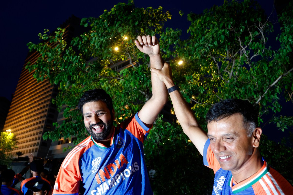 Rahul Dravid said "I really enjoyed working with Rohit, I knew him as a young boy - just to see him grow as a person &amp; leader in Indian cricket, the way he has been contributing, it's a tribute, the commitment to make the environment better in the team". [BCCI]