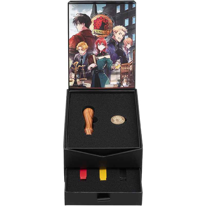 魔導具師ダリヤはうつむかない　シーリングスタンプ　未開封品 魔導具師ダリヤ、グッズのご紹介です。 ロセッティ商会紋が、封蝋に