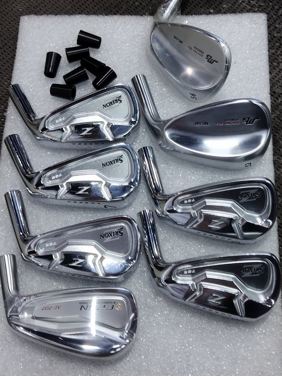 factory_bell's tweet photo. 「AF-707、MG-S01、SRIXON725」
エポンゴルフ 「AF-707/5番」
miuragiken Japan「純鉄ウェッジ/52°56°」
スリクソン725の作製ですm(_ _)m☀✨🤗
お客様が選ばれたシャフトは日本シャフト「NS950GH S」❗✨
グリップは人気のクロス「BLACK」🎵✨😆
#EPON
#AF707
#三浦技研
#MGs01 #s725 https://t.co/dqjaAEOk59