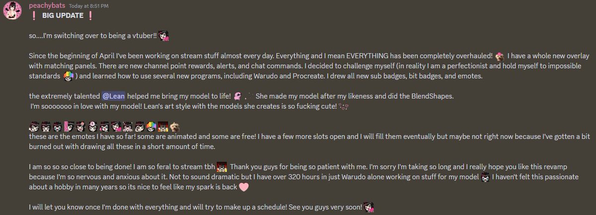 peachybats_'s tweet photo. Surprise! I'm a Vtuber now! 😈🖤

https://t.co/n8crJ2vUOp

♡ #Vtuber ♡ #ENVtuber ♡ #VtuberEN ♡ #VRoid ♡ #ModelReveal ♡ https://t.co/T4Mm4hY8jB