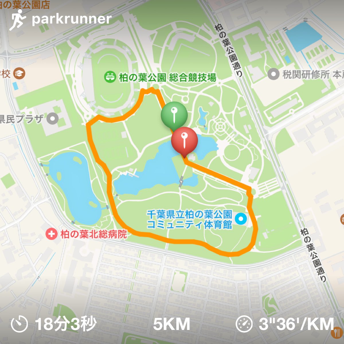 SugarK's tweet photo. Kei ran Kashiwanoha parkrun in 18m 3s! 👏 #parkrun #parkrunner https://t.co/4vSy0UiobA https://t.co/aBrGFkSgk9