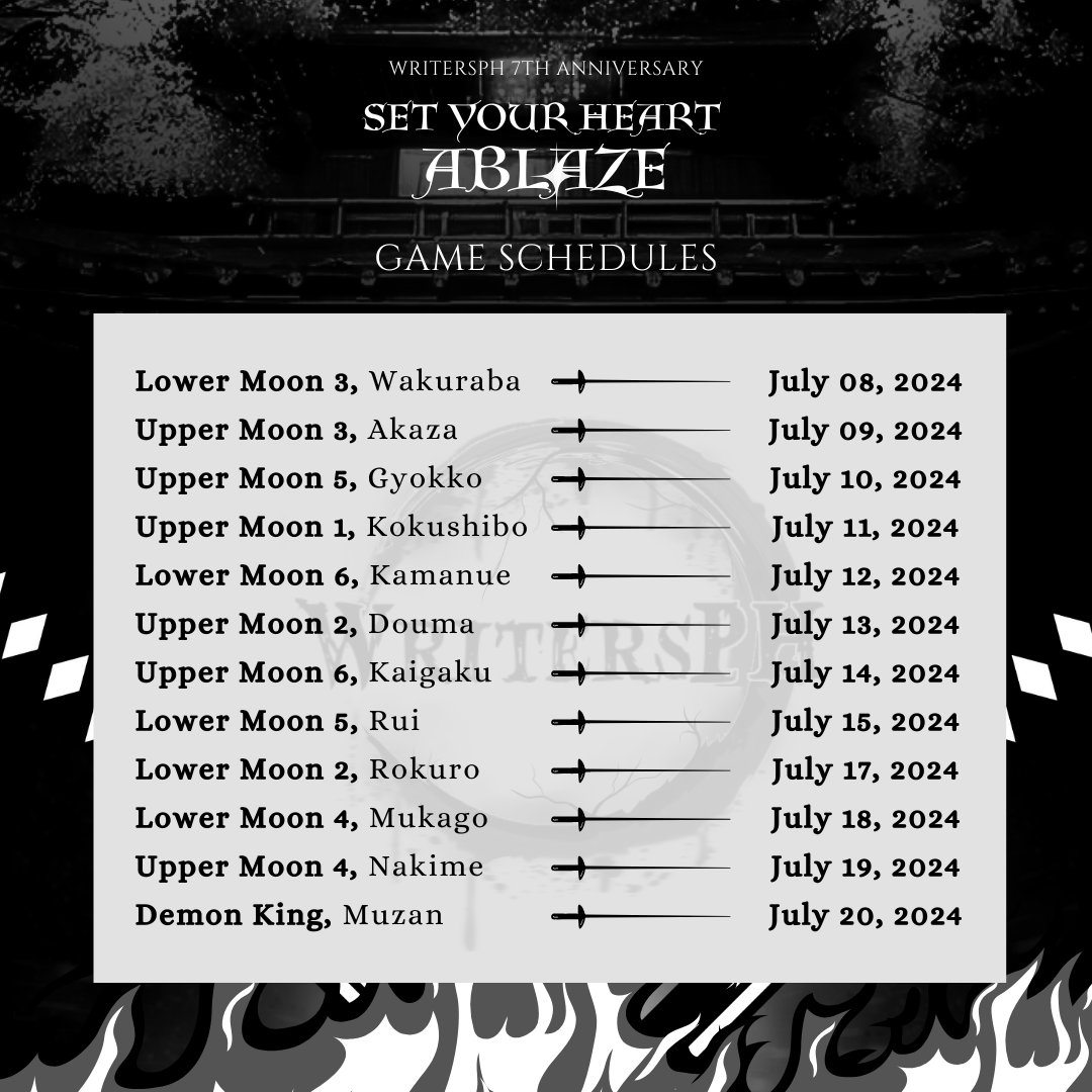writersphorg's tweet photo. The games will test the wit and unwavering resolve of the members. Will the world's cruelty succumb to them, or will they be stronger to protect the living? Let's embark on this historical journey through a fortnight of celebration at WritersPH! ⛩️⚔️ https://t.co/TpHSAiJBuo