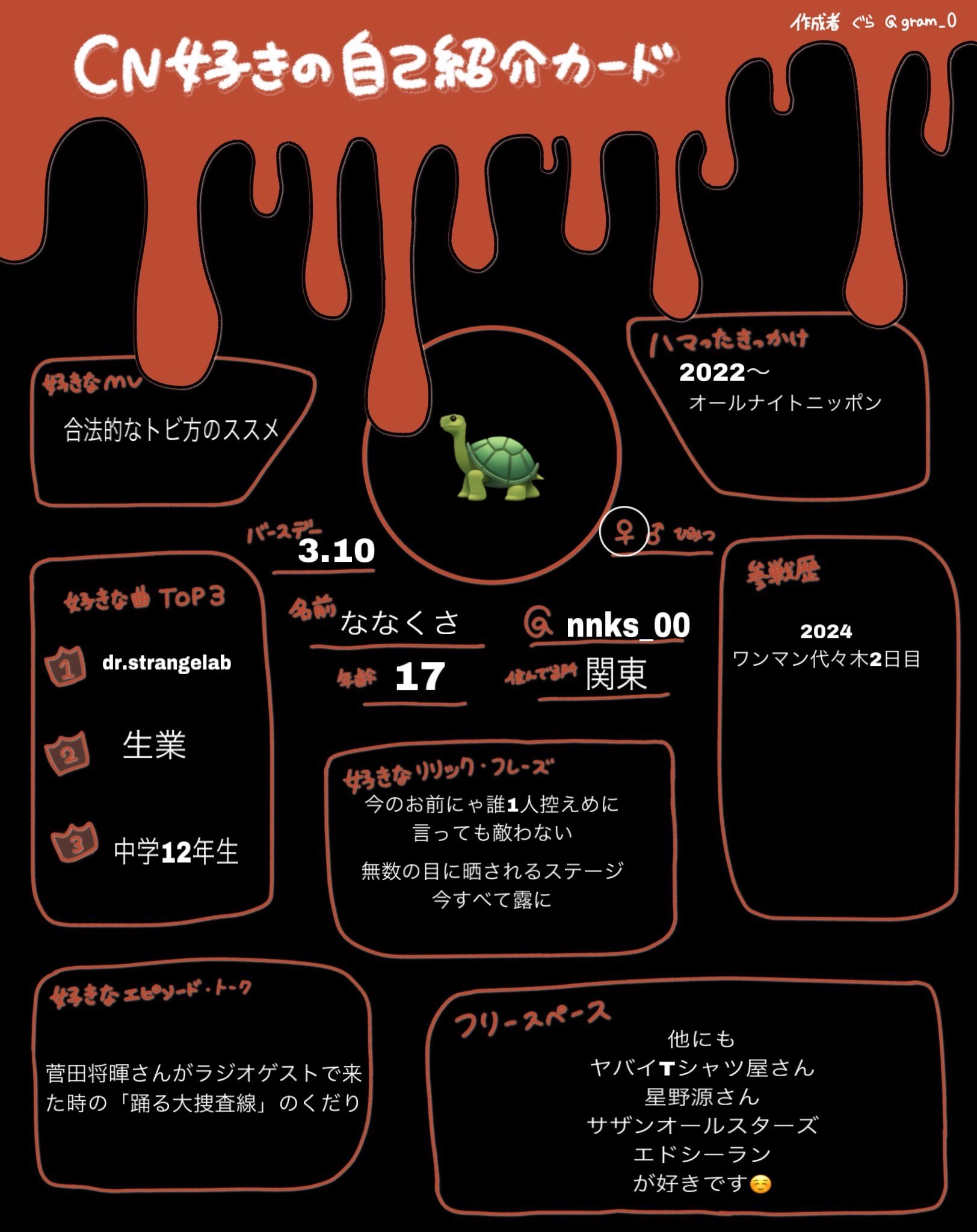 CN好きの自己紹介カード - Search / X