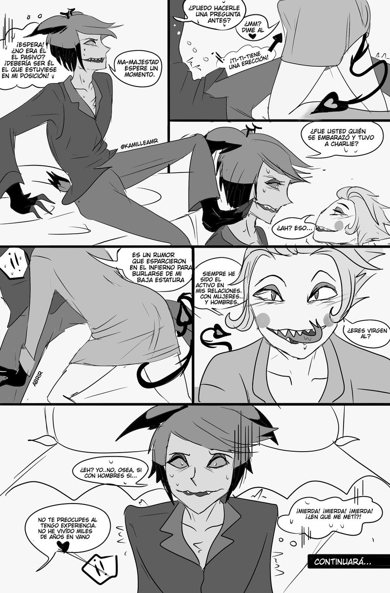 KamilleAMR's tweet photo. Cómic de mi autoria "cambio de planes" Parte 1 (2/2). Últimos 3 paneles de los cinco que tiene en total esta primera parte 🤗

La segunda se viene 🔞😳
#radioapple
#appleradio #HazbinHotelFanart #LuciferxAlastor https://t.co/Icg4V37Lm0