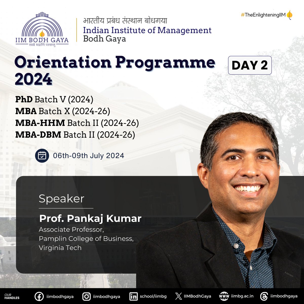 IIMBodhGaya's tweet photo. Orientation of our new batches kicks off today with insights from renowned industry leaders.
A new journey of learning and growth begins! 
Swipe to discover the assembly of our esteemed guests for Day 2. Stay tuned for inspiring insights!

#orientation #orientation2024 #newbatch https://t.co/yc65n5kc2o