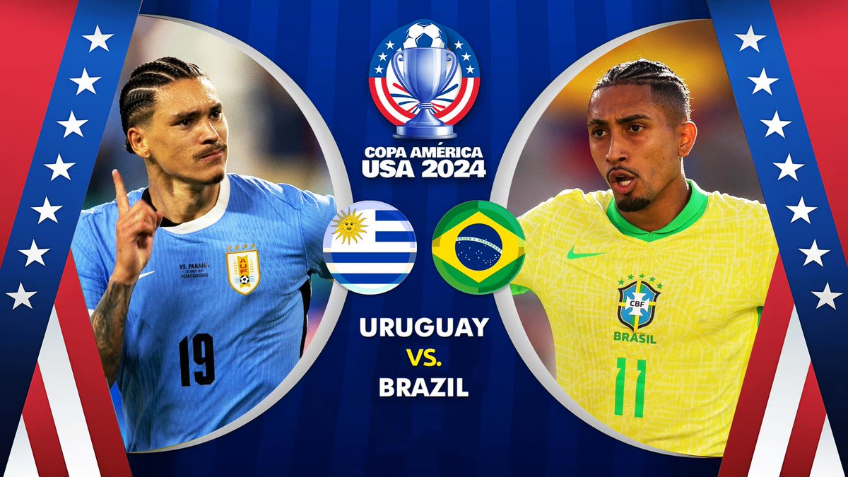 Uruguay vs Brazil Live Streaming and TV Listings, Live Scores, Videos - July 7, 2024 - Copa America