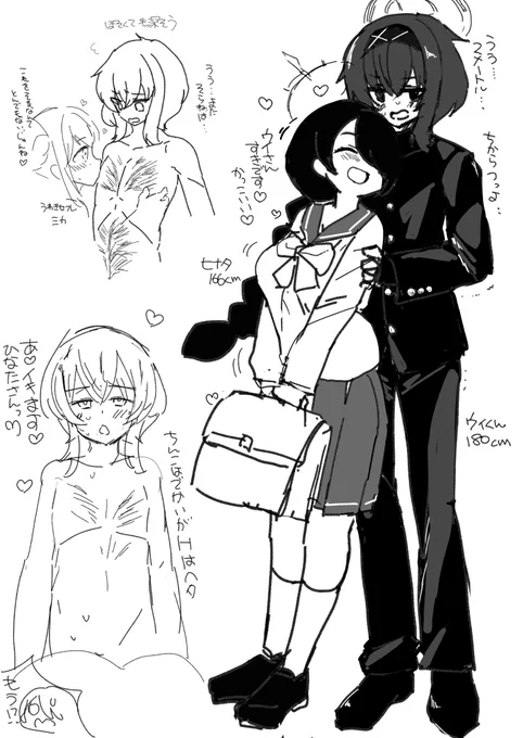 女性の身長165cmは比率的に男の180cmくらいだと聞いてウイくんを180cmにしてみた 