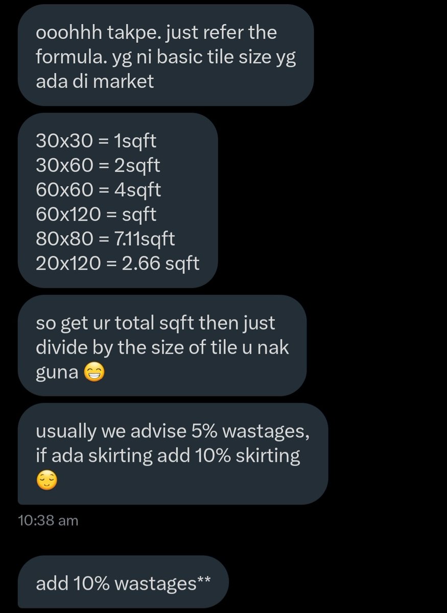 HudaMahmud79's tweet image. Tips dari salah sorang followers untuk tiles.

Yg nak buat rumah sendiri, yg kerja dengan kontraktor, yg buat design sendiri, ini info berguna.