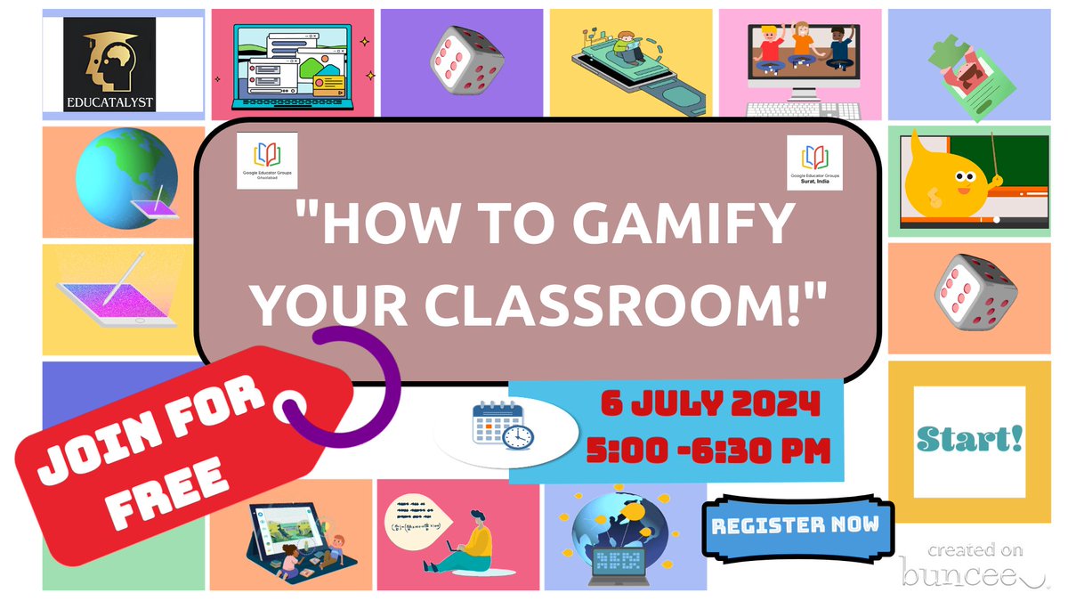 Attention Educators 📣
🎉 Excited to Join our Today’s Workshop! 🎉
🌟 *Level Up Your Classroom: Master Gamification in Education! * 🌟Join Us Live: youtube.com/watch?v=E1eFvp…
📅 Date: 6th July
🕒 Time: 5:00 PM - 6:30 PM IST

Thank You 🙏🏻
Team EduCatalyst