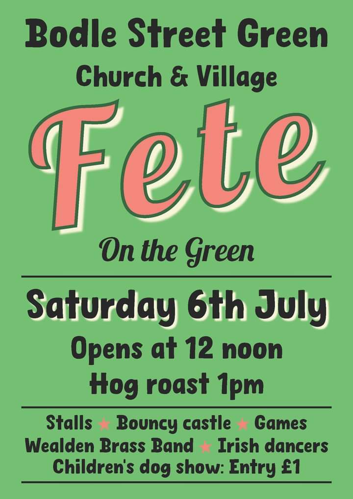 Wealden Brass are playing today at Bodle Street Green Fete, between 2.00 pm and 4.30 pm. Come along and enjoy the fun.  We look forward to seeing you there. 😊🎺🎶🎼