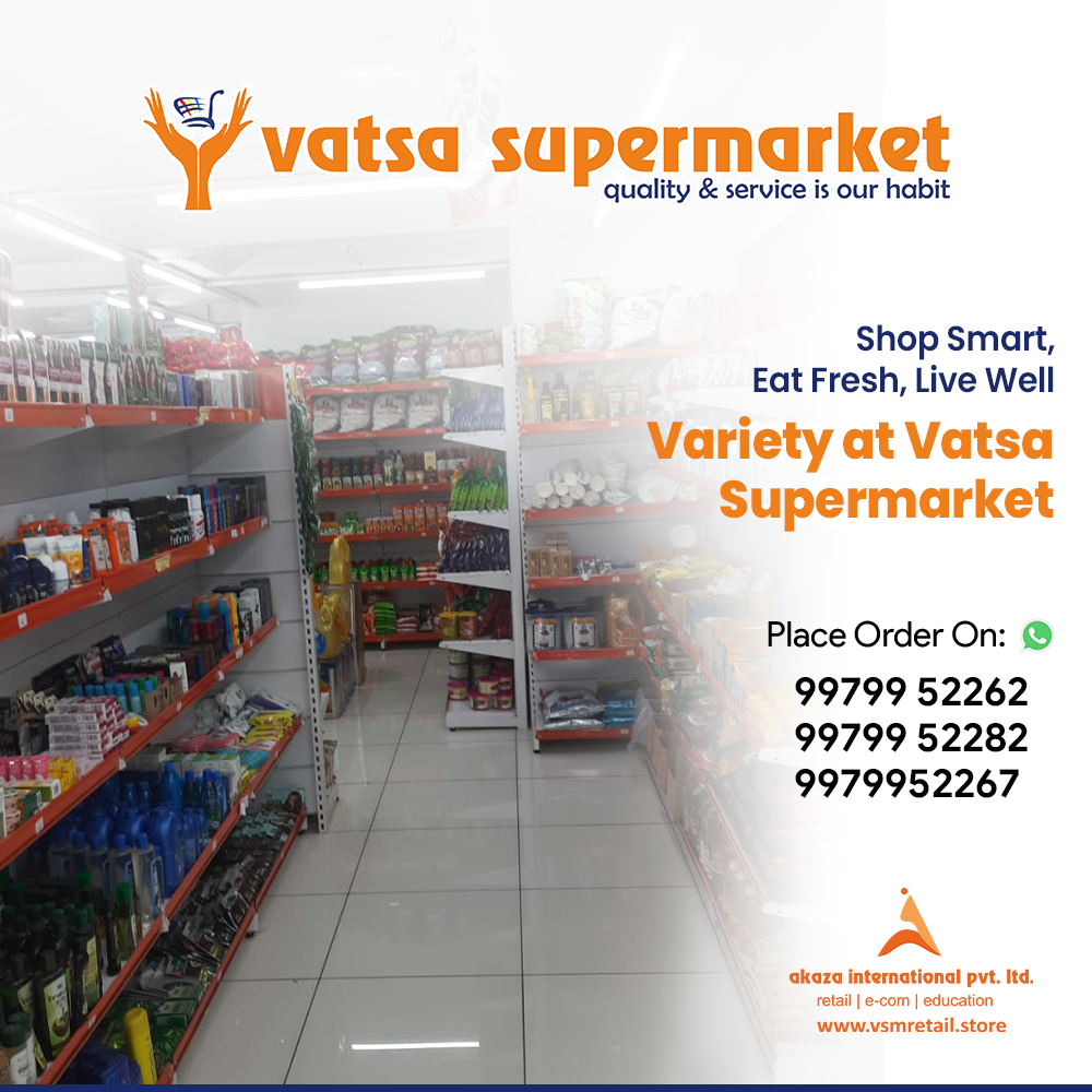 VatsaSupermark1's tweet photo. Eat Fresh, Live Well, Shop Smart - Only at Vatsa Supermarket!
.
#Vatsasupermarket #fresh #beststore #Supermart #groceries #BestServices #onlineshoppingstore #delivering #Extraordinary #freshingredients #specialoffers #hygineproducts #onlineshopping #deliveryservice #bestquality https://t.co/9dt98ukthw