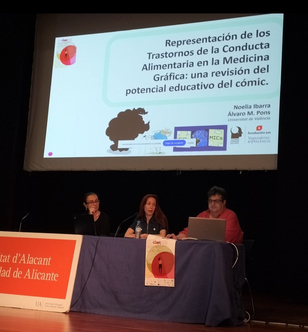 Aspirina (@aspirinawoolf) on Twitter photo Encantada de haber podido presentar con <a href="/alvaropons/">Álvaro Pons</a>, codirector de la <a href="/CatedraComic/">Cátedra Estudios Cómic FSM-UV</a>, un trabajo en torno a los TCA en cómic en el Simposio <a href="/iCOn_MICS/">iCOn-MICS EU COST Action - CA19119</a> en el marco del III <a href="/CUnicomic/">Congreso Unicómic</a> y II Teaching with Comics <a href="/teachingwcomics/">TeachingWithComicsConference</a> Encantada de haber podido presentar con <a href="/alvaropons/">Álvaro Pons</a>, codirector de la <a href="/CatedraComic/">Cátedra Estudios Cómic FSM-UV</a>, un trabajo en torno a los TCA en cómic en el Simposio <a href="/iCOn_MICS/">iCOn-MICS EU COST Action - CA19119</a> en el marco del III <a href="/CUnicomic/">Congreso Unicómic</a> y II Teaching with Comics <a href="/teachingwcomics/">TeachingWithComicsConference</a>