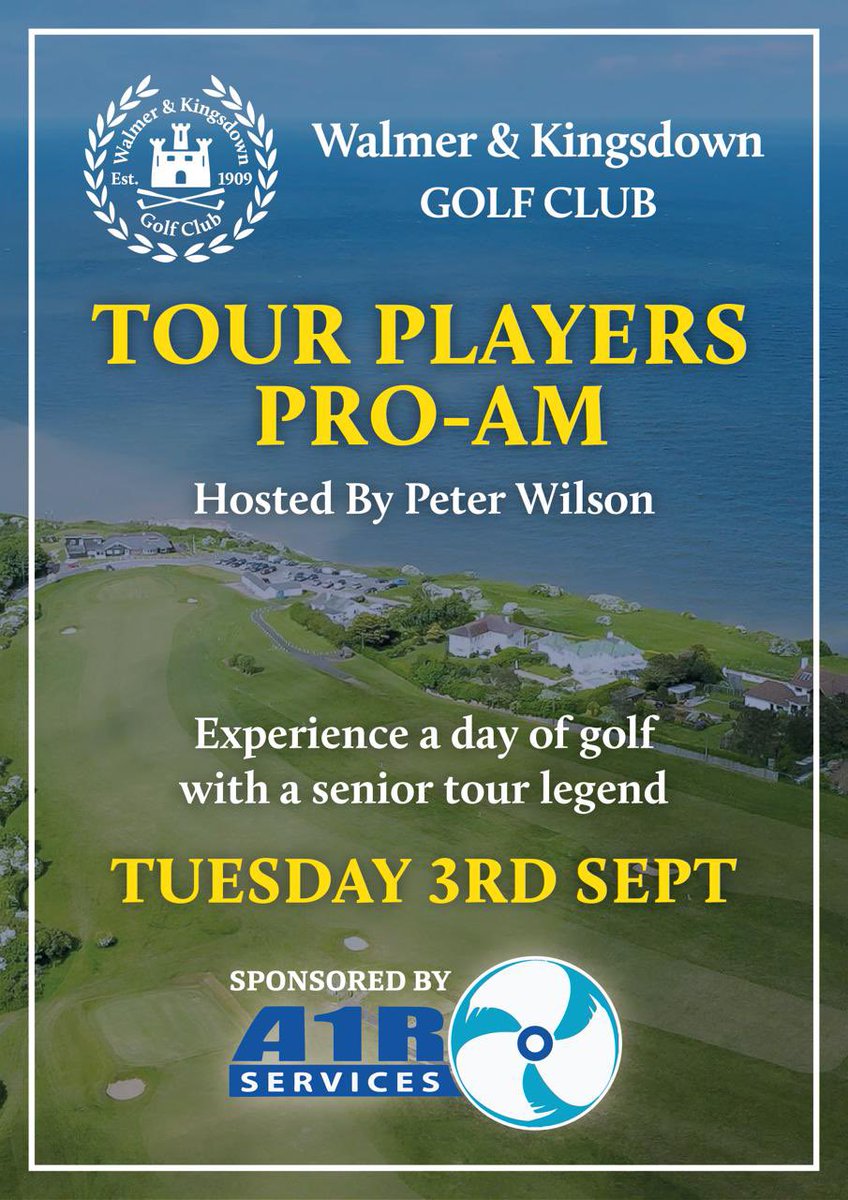 pwilsongolf (@pwilsongolf) on Twitter photo Hi all keen golfers. I have a number of places left for anyone who would like to play in my pro-am. Please DM me for more info.
All the players have either played on the <a href="/DPWorldTour/">DP World Tour</a> or <a href="/euLegendsTour/">Legends Tour</a> Spectators are welcome to come and watch and the club house <a href="/kingsdowngolf/">Walmer & Kingsdown GC “The Club on the Cliffs”</a> is Hi all keen golfers. I have a number of places left for anyone who would like to play in my pro-am. Please DM me for more info.
All the players have either played on the <a href="/DPWorldTour/">DP World Tour</a> or <a href="/euLegendsTour/">Legends Tour</a> Spectators are welcome to come and watch and the club house <a href="/kingsdowngolf/">Walmer & Kingsdown GC “The Club on the Cliffs”</a> is